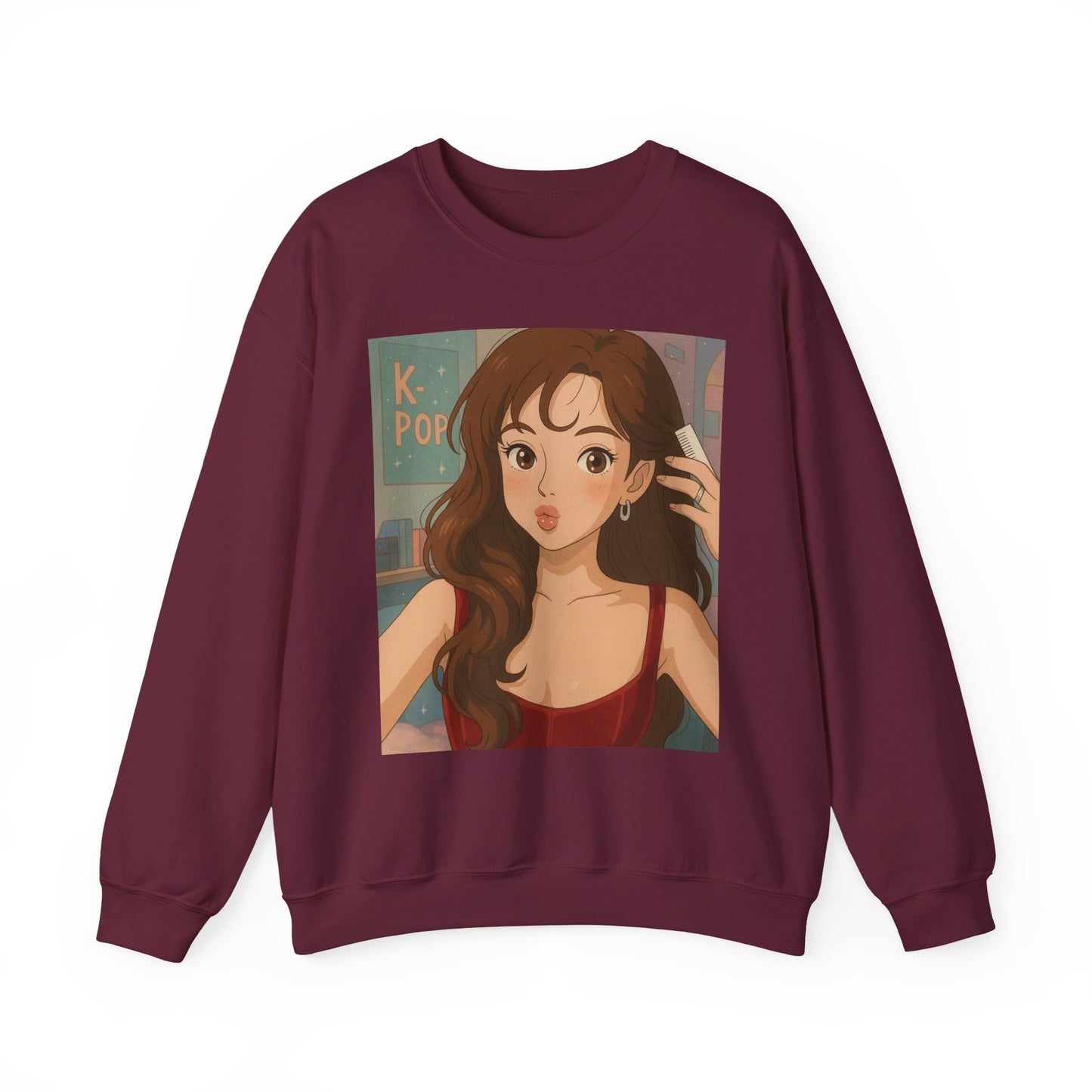 K-Pop Inspired Crewneck Sweatshirt, Cozy Pullover, Casual Sweatshirt, Perfect Gift for Fans, Trendy Aesthetic Fashion, Comfy Everyday Wear