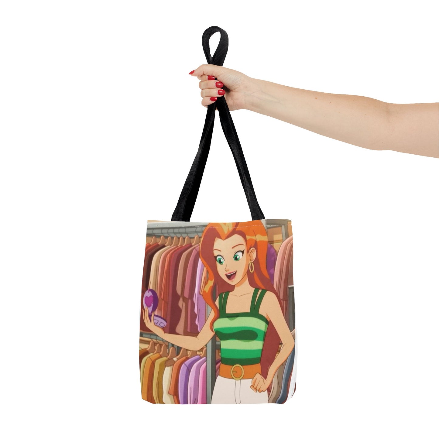 Colorful Shopping Tote Bag, Eco-Friendly Tote, Cartoon Character Bag, Reusable Grocery Bag, Gift for Her, Trendy Everyday Tote