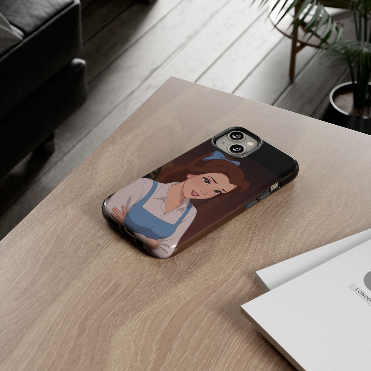 Disney Princess Phone Case, Tough Cases for Girls, Aesthetic Phone Cover, Belle Inspired Design, Cute Gift for Kids