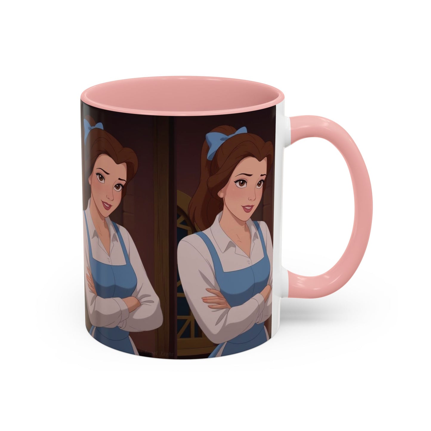 Enchanting Belle Accent Coffee Mug, Disney Mug, Gift for Her, Movie Lover, Unique Kitchenware, Animated Character Mug