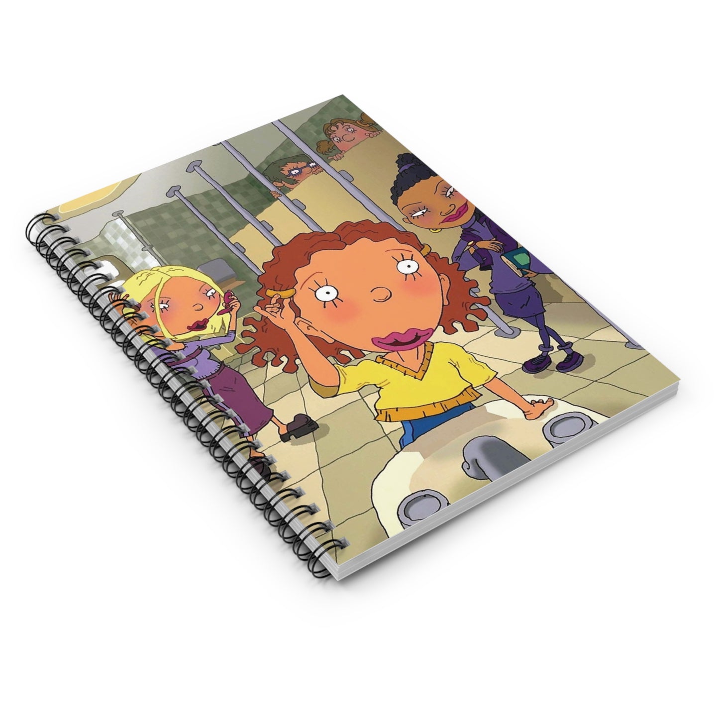 Whimsical Girls Spiral Notebook - Fun School Supplies, Journal, Back to School Gift, Cute Stationery, Vintage Cartoon Design