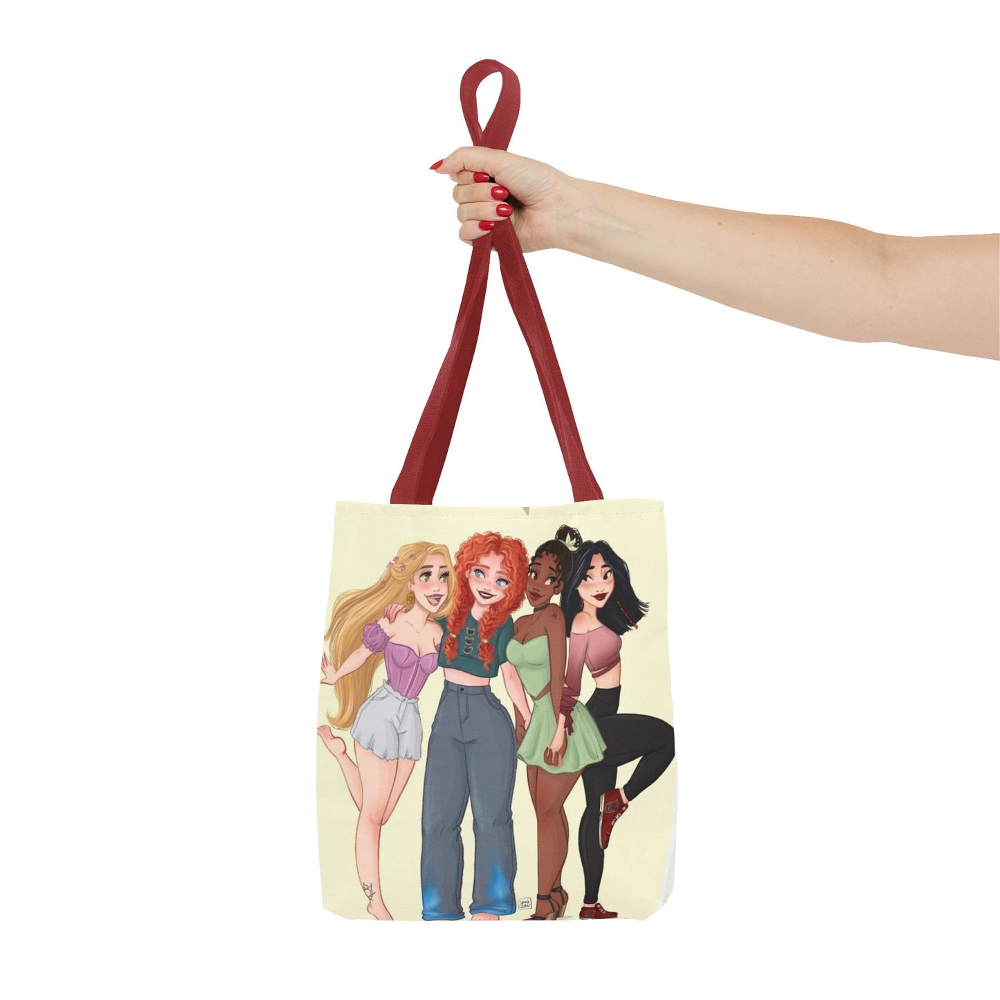 Charming Friendship Tote Bag, Perfect Gift for Friends, Girls' Day Out, Casual Carryall, Eco-Friendly Shopper, Fun Illustration