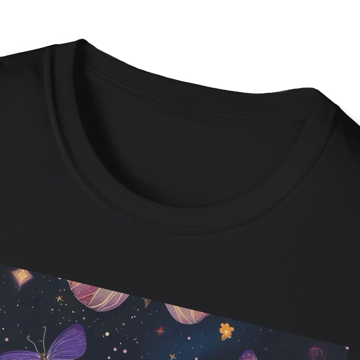 Butterfly Dreamer Unisex Softstyle T-Shirt | Boho Aesthetic Tee, Nature Lover Gift, Casual Wear, Summer Style, Unique Art Top