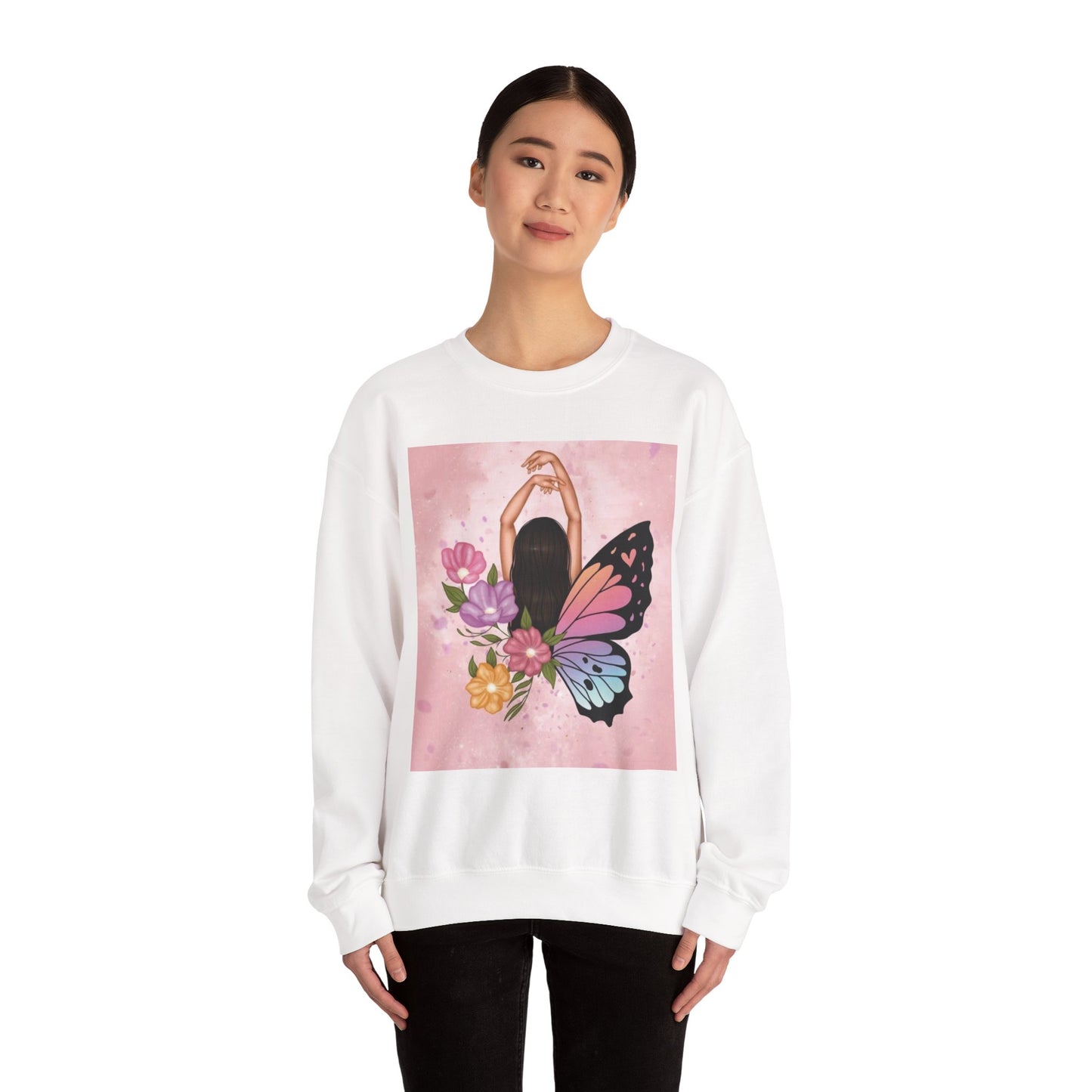 Floral Butterfly Crewneck Sweatshirt - Boho Style, Gift for Her, Cozy Fall Apparel, Perfect for Birthdays, Casual Wear, Inspirational [...]