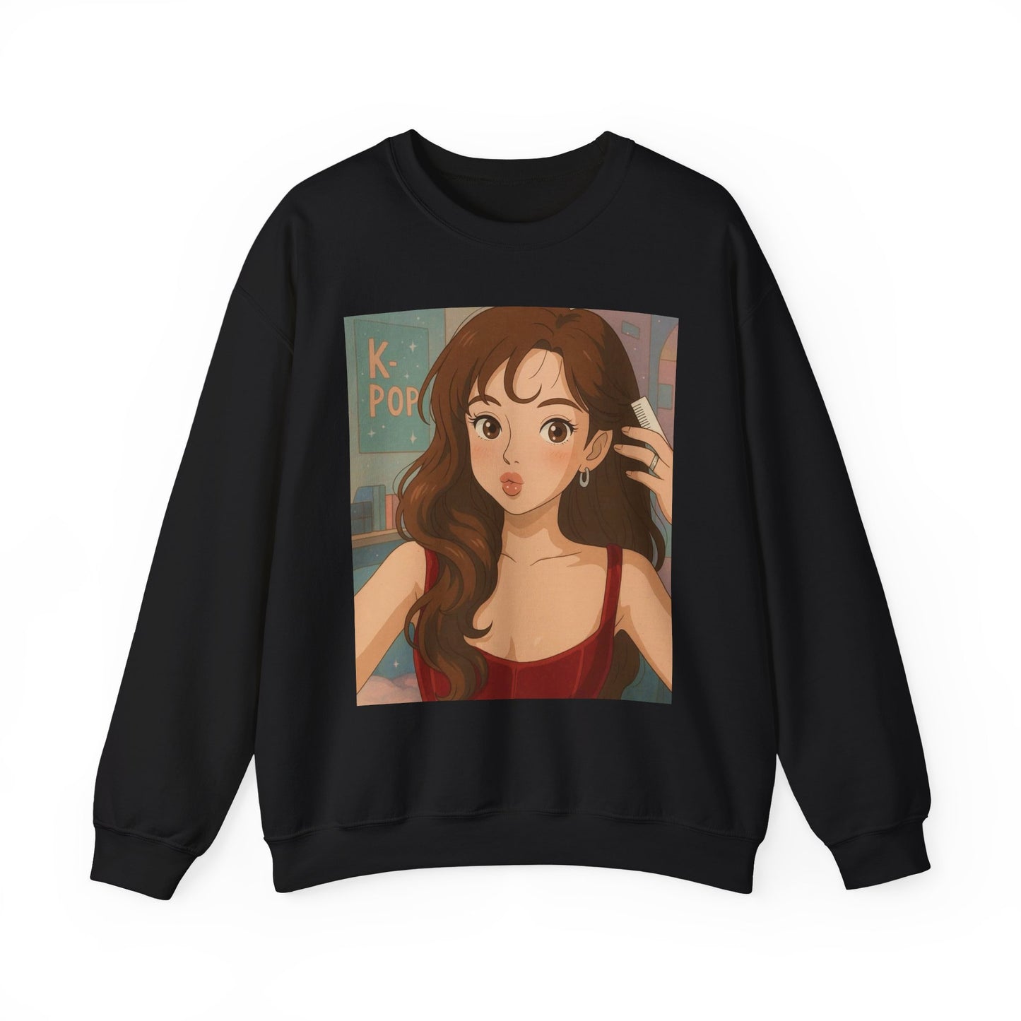 K-Pop Inspired Crewneck Sweatshirt, Cozy Pullover, Casual Sweatshirt, Perfect Gift for Fans, Trendy Aesthetic Fashion, Comfy Everyday Wear