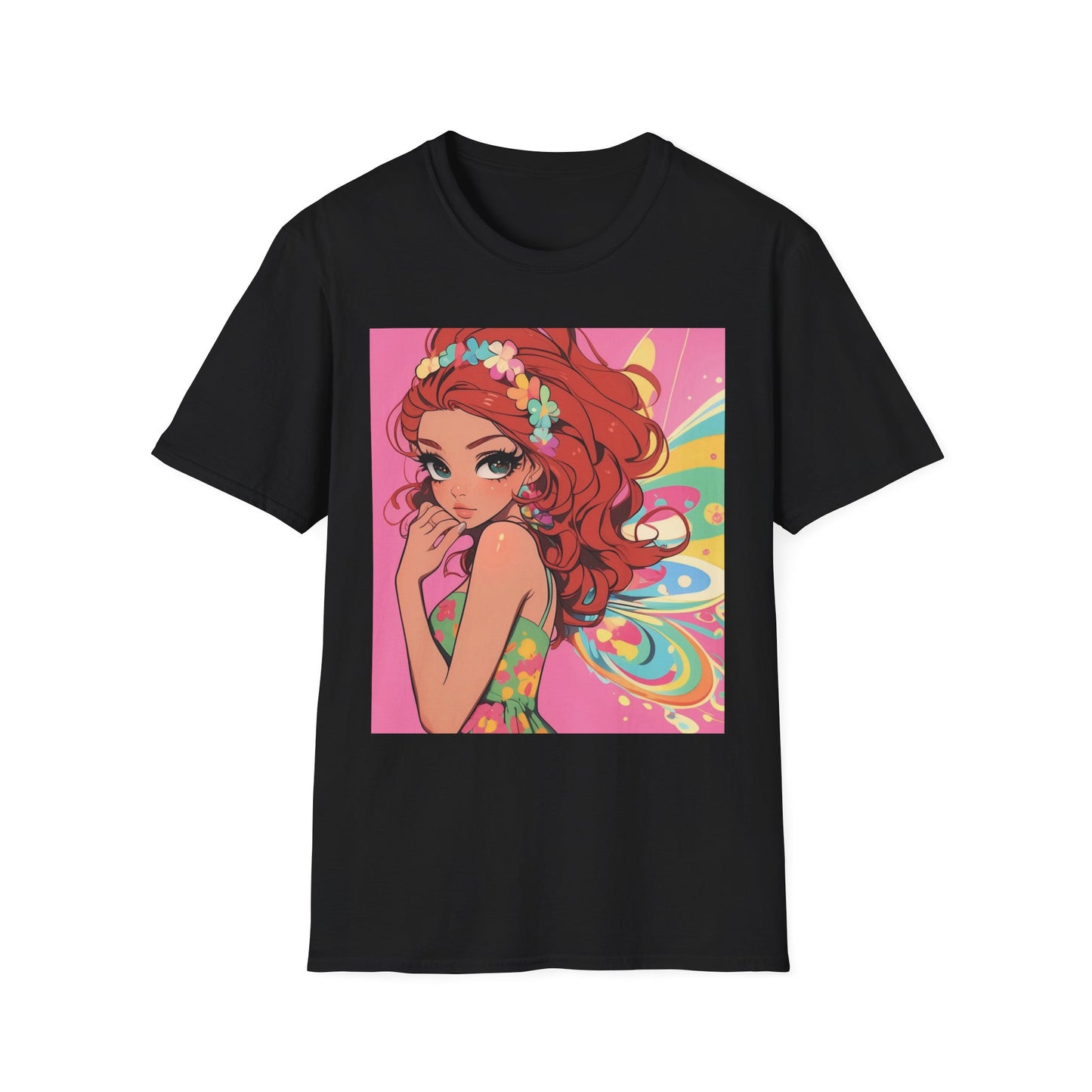 Whimsical Fairy Graphic Unisex T-Shirt, Fun Summer Apparel, Unique Gift for Her, Fairy Lover Outfit, Colorful T-Shirt for Festivals