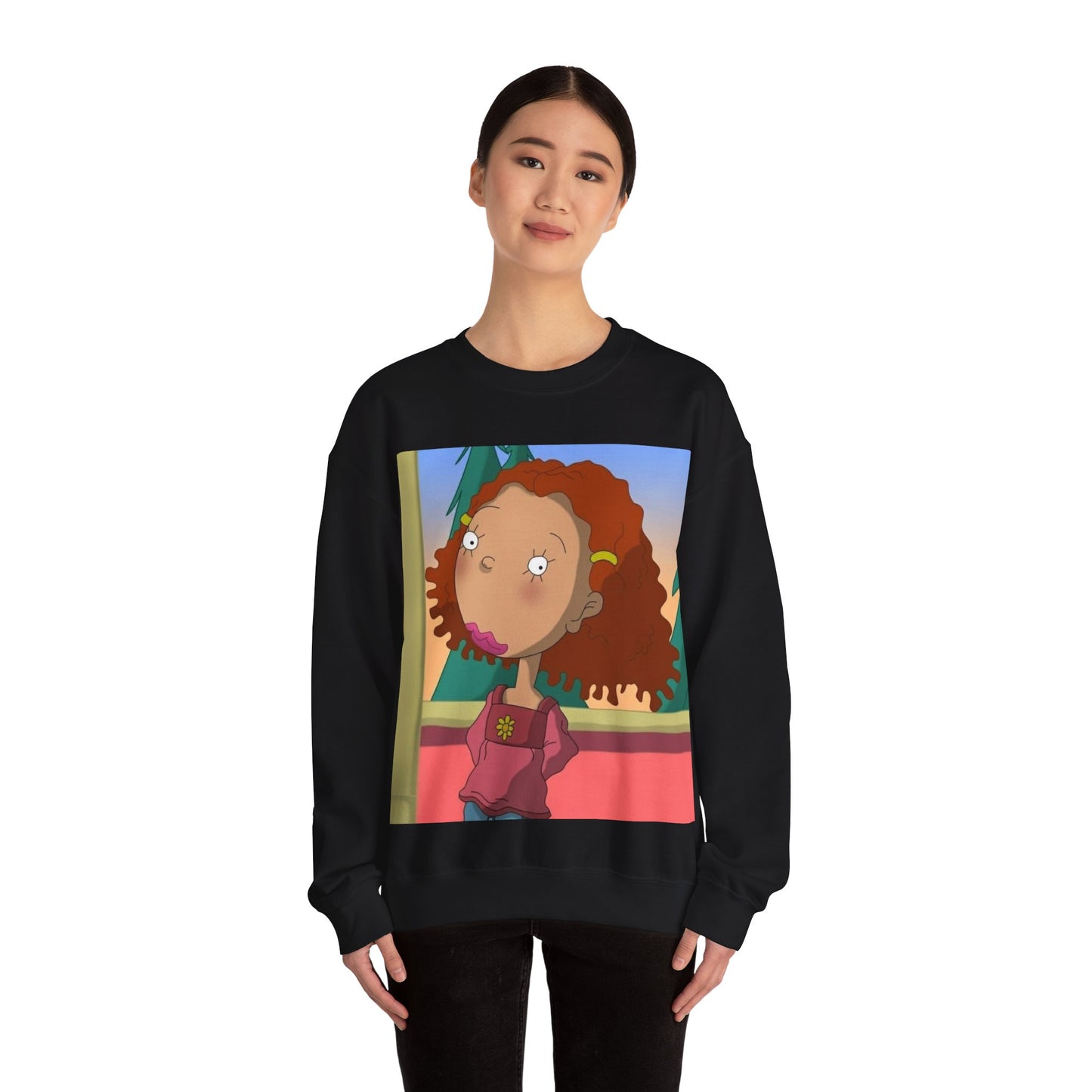 Trendy Cartoon Sweatshirt - Cozy Unisex Crewneck with Playful Character Design, Perfect for Casual Outings, Holidays & Gifts