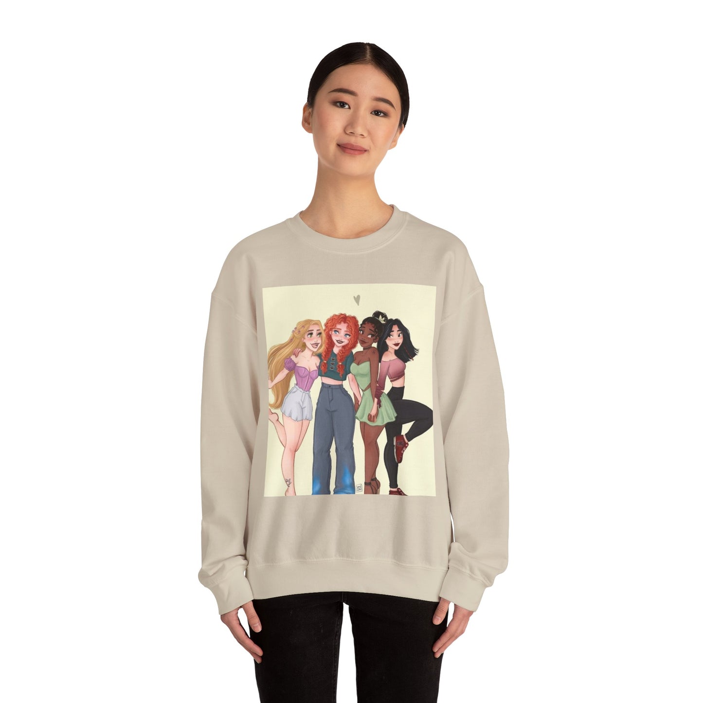 Girls' Friendship Crewneck Sweatshirt, Cozy Gender-Neutral Sweatshirt, Casual Gift for Friends, Cute Apparel, Everyday Wear