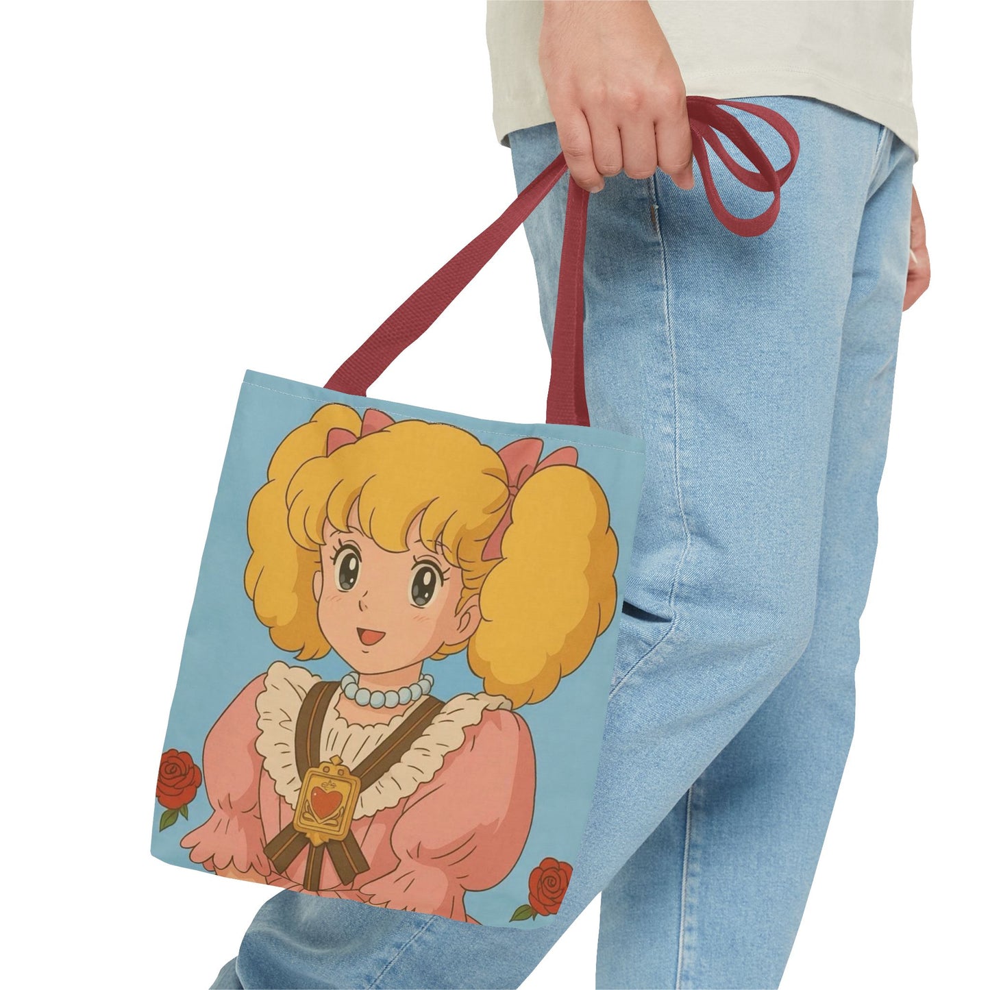 Cute Character Tote Bag, AOP Shopping Bag, Fun Gift Idea, Beach Tote, Cartoon Bag, Lightweight Reusable Bag