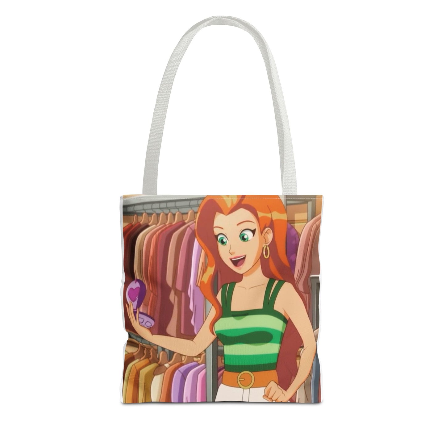 Colorful Shopping Tote Bag, Eco-Friendly Tote, Cartoon Character Bag, Reusable Grocery Bag, Gift for Her, Trendy Everyday Tote