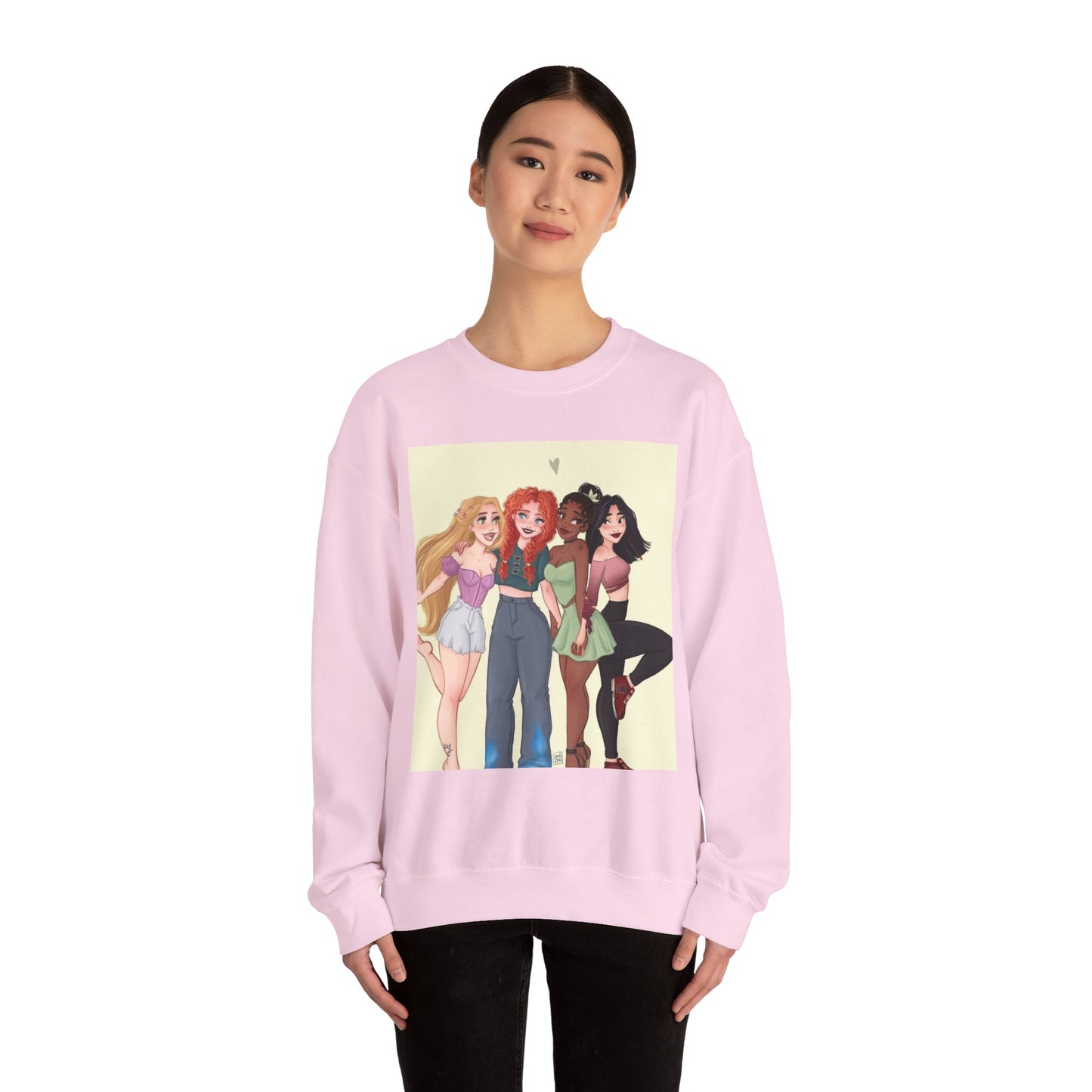 Girls' Friendship Crewneck Sweatshirt, Cozy Gender-Neutral Sweatshirt, Casual Gift for Friends, Cute Apparel, Everyday Wear