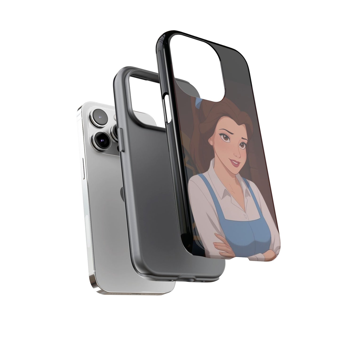 Disney Princess Phone Case, Tough Cases for Girls, Aesthetic Phone Cover, Belle Inspired Design, Cute Gift for Kids