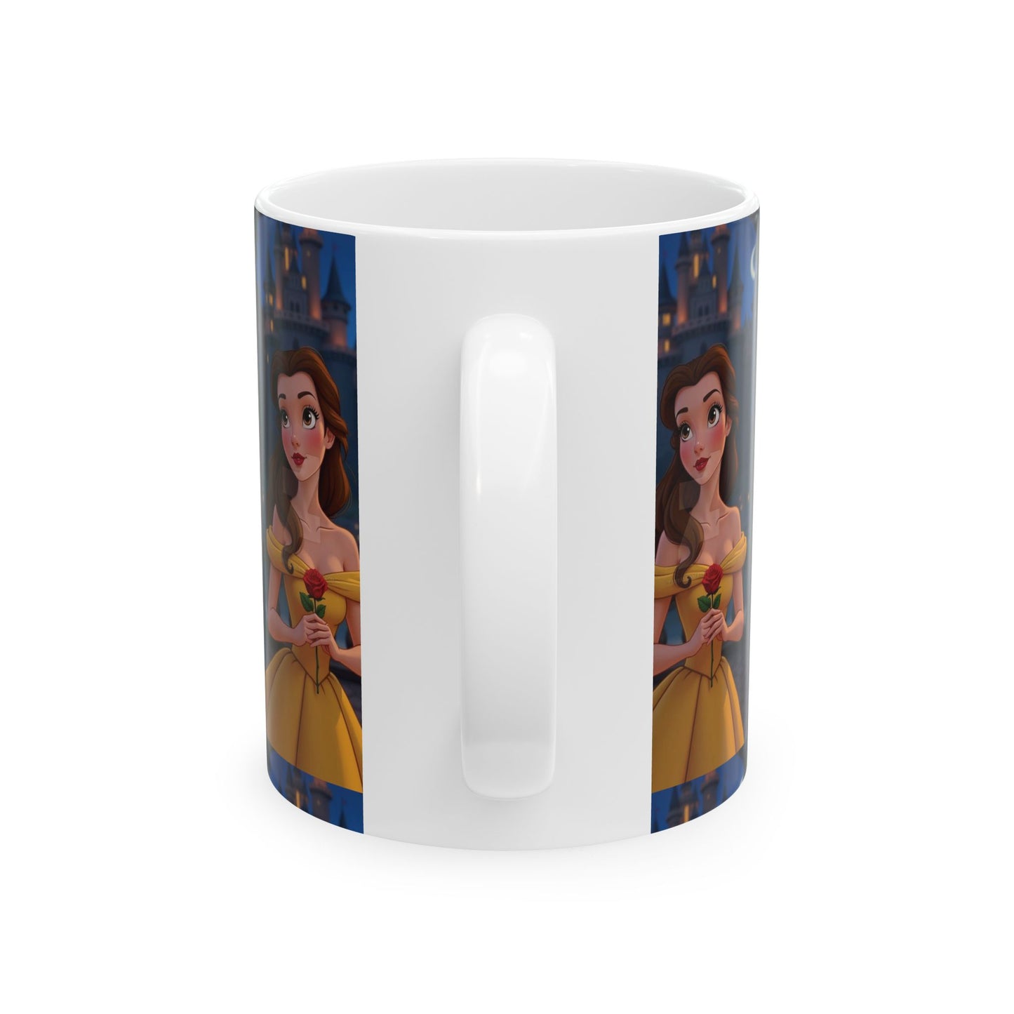 Enchanted Belle Ceramic Mug | Disney Inspired Gift, Cute Coffee Cup, Fantasy Lover's Kitchenware, Birthday Present, Everyday Use