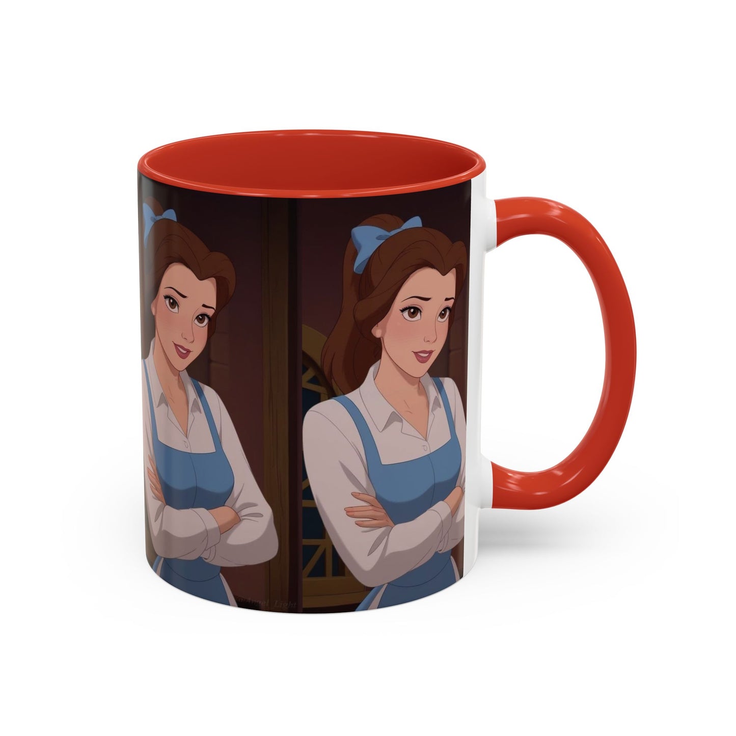 Enchanting Belle Accent Coffee Mug, Disney Mug, Gift for Her, Movie Lover, Unique Kitchenware, Animated Character Mug