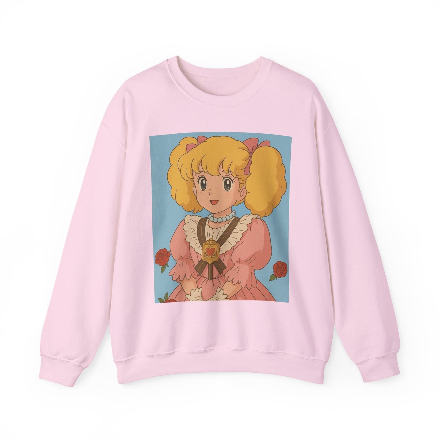 Cute Vintage Cartoon Crewneck Sweatshirt - Cozy Gift for Anime Lovers, Pastel Aesthetic Apparel, Unisex Pullover for All Occasions