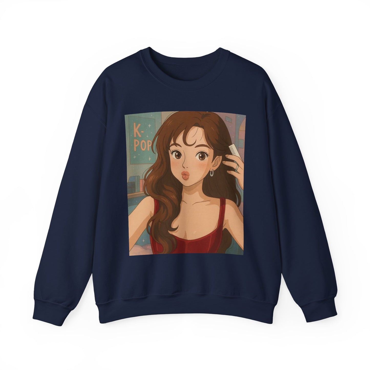 K-Pop Inspired Crewneck Sweatshirt, Cozy Pullover, Casual Sweatshirt, Perfect Gift for Fans, Trendy Aesthetic Fashion, Comfy Everyday Wear