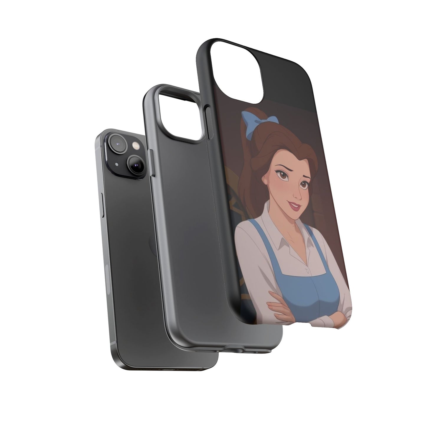 Disney Princess Phone Case, Tough Cases for Girls, Aesthetic Phone Cover, Belle Inspired Design, Cute Gift for Kids