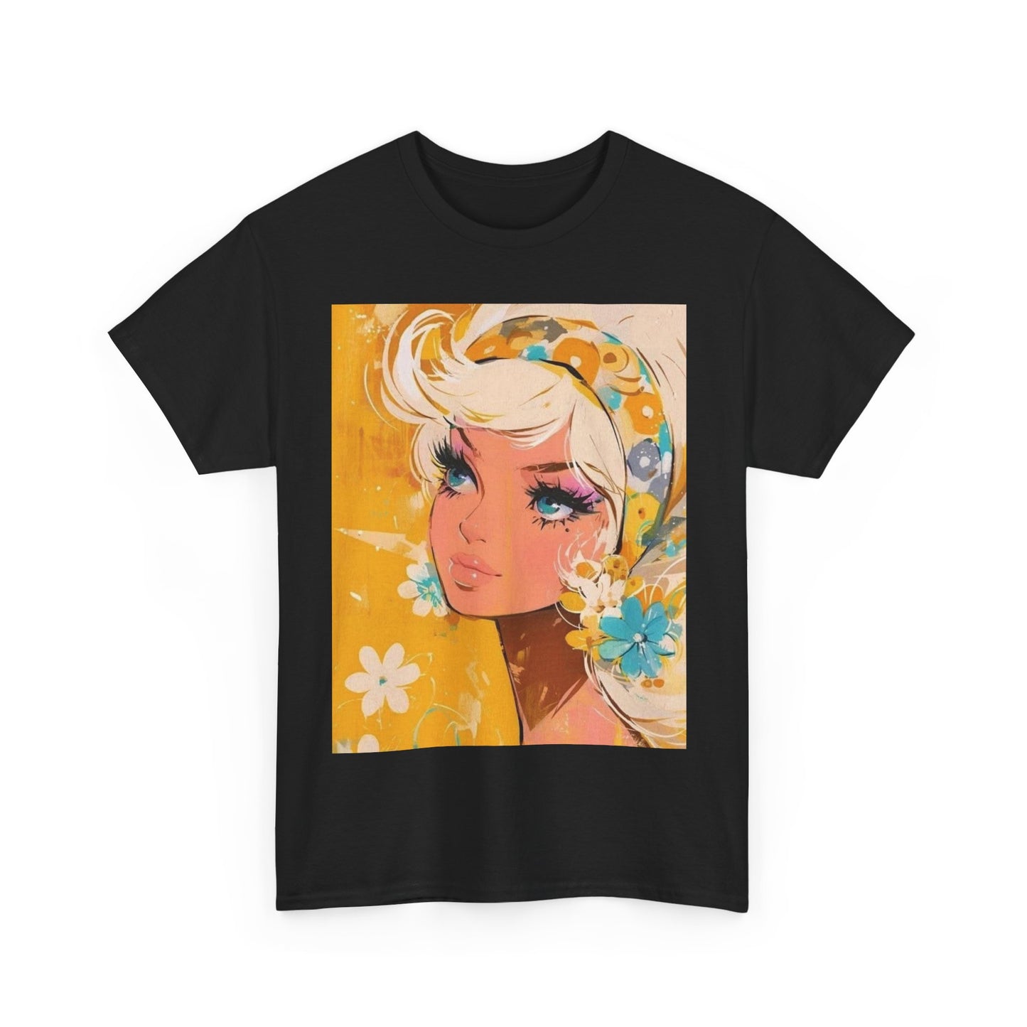 Chic Vintage-Inspired Tee, Floral Art Fitted T-Shirt, Unisex Graphic Tee, Summer Essential T-shirt, Perfect Gift for Her