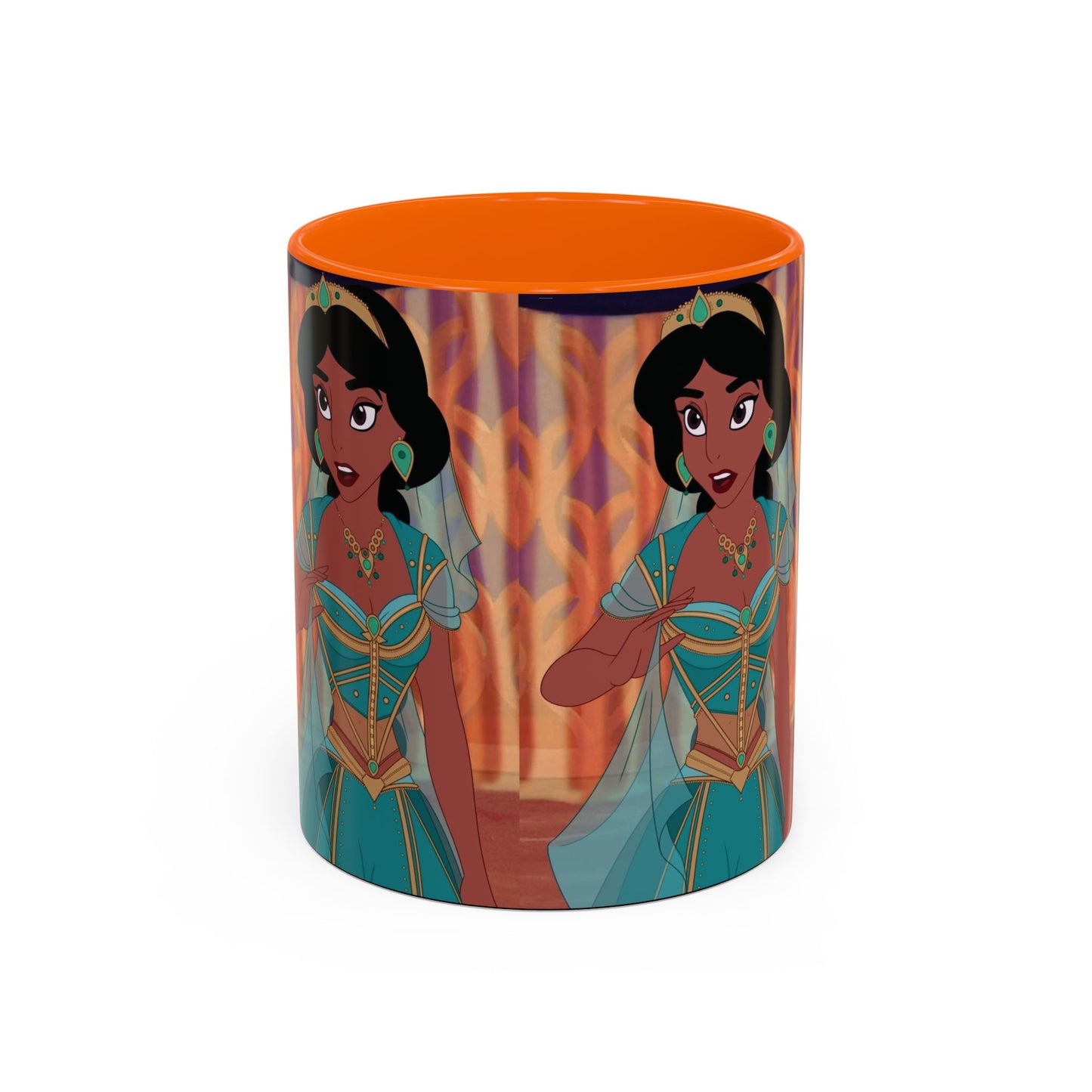 Jasmine Inspired Accent Coffee Mug, Cartoon Character Mug, Gift for Disney Fans, Unique Ceramic Coffee Cup, 11oz and 15oz Options