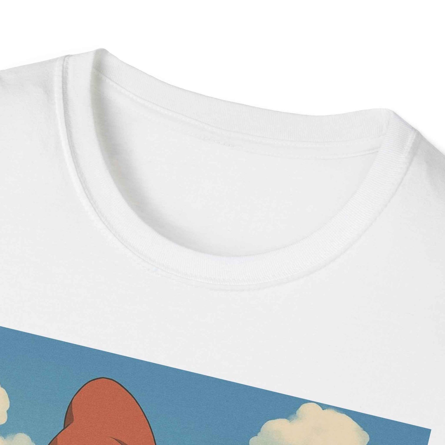 Cute Character Softstyle T-Shirt with Bow | Anime Fan Apparel, Gift for Friends, Casual Wear, Soft Cotton Tee, Birthday Gift - I&B