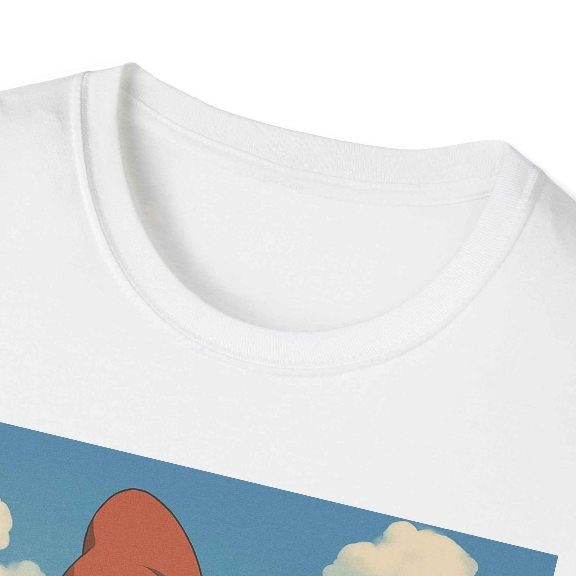 Cute Character Softstyle T-Shirt with Bow | Anime Fan Apparel, Gift for Friends, Casual Wear, Soft Cotton Tee, Birthday Gift - I&B