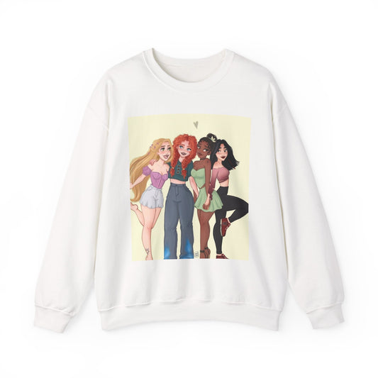 Girls' Friendship Crewneck Sweatshirt, Cozy Gender-Neutral Sweatshirt, Casual Gift for Friends, Cute Apparel, Everyday Wear