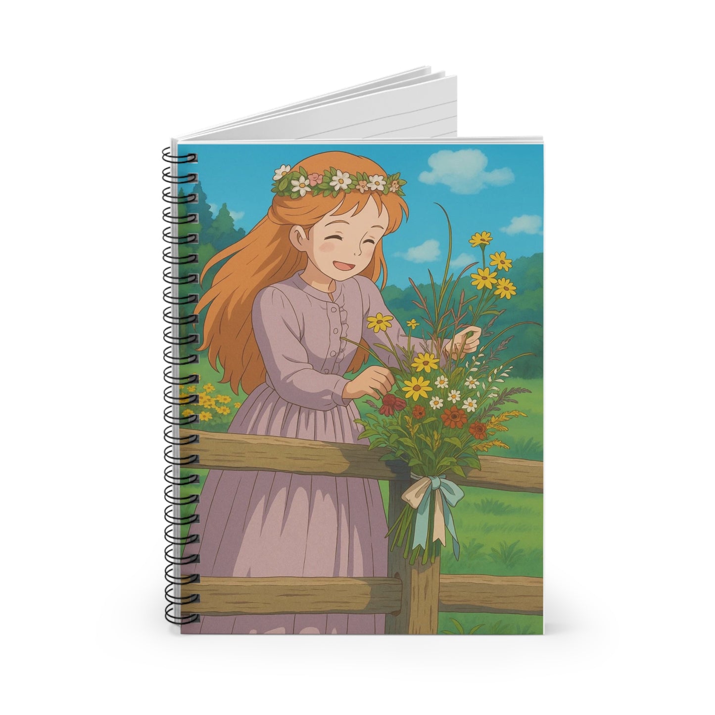 Floral-Themed Spiral Notebook - Perfect for Note-taking, Journaling, Gifts, School, or Crafting