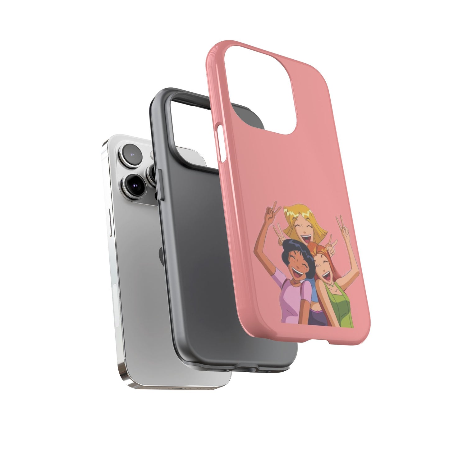 Playful Friendship Phone Case, Cute Girls Phone Cover, Tough Phone Case, Unique Tech Accessory, Gift for Friends, Fun Personalized Case