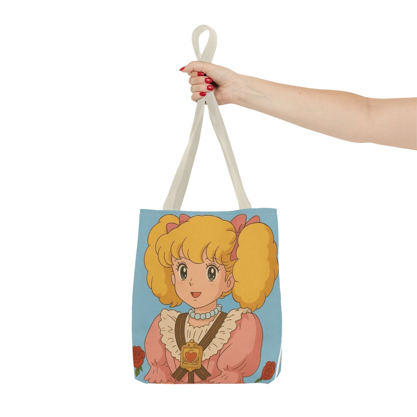Cute Character Tote Bag, AOP Shopping Bag, Fun Gift Idea, Beach Tote, Cartoon Bag, Lightweight Reusable Bag