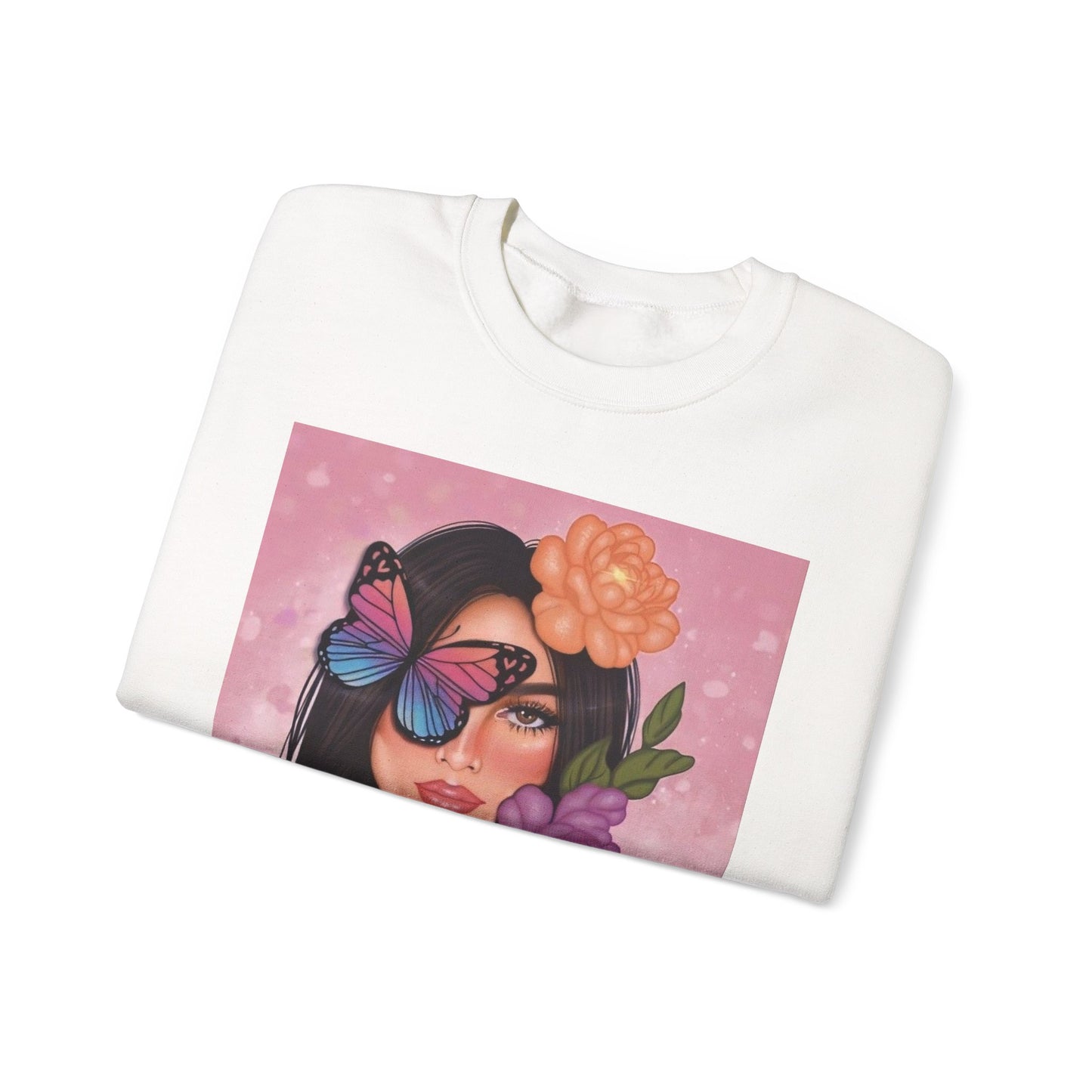 Butterfly Floral Unisex Crewneck Sweatshirt, Cozy Gift for Her, Spring Fashion, Butterfly Art Apparel, Perfect for Birthdays & Casual Wear
