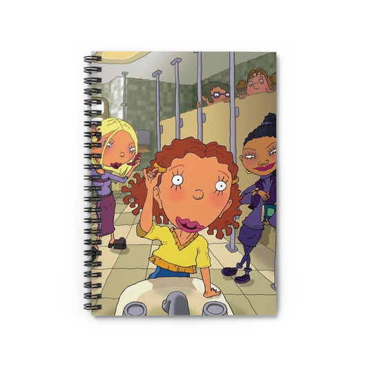 Whimsical Girls Spiral Notebook - Fun School Supplies, Journal, Back to School Gift, Cute Stationery, Vintage Cartoon Design