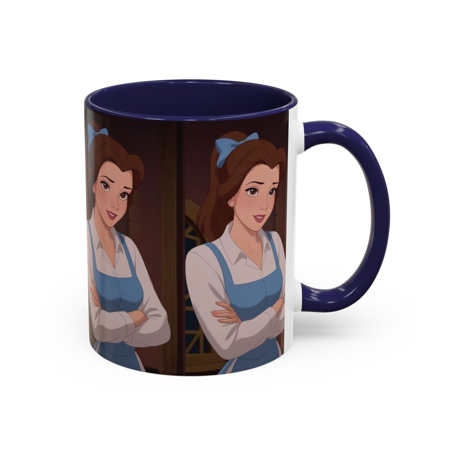 Enchanting Belle Accent Coffee Mug, Disney Mug, Gift for Her, Movie Lover, Unique Kitchenware, Animated Character Mug