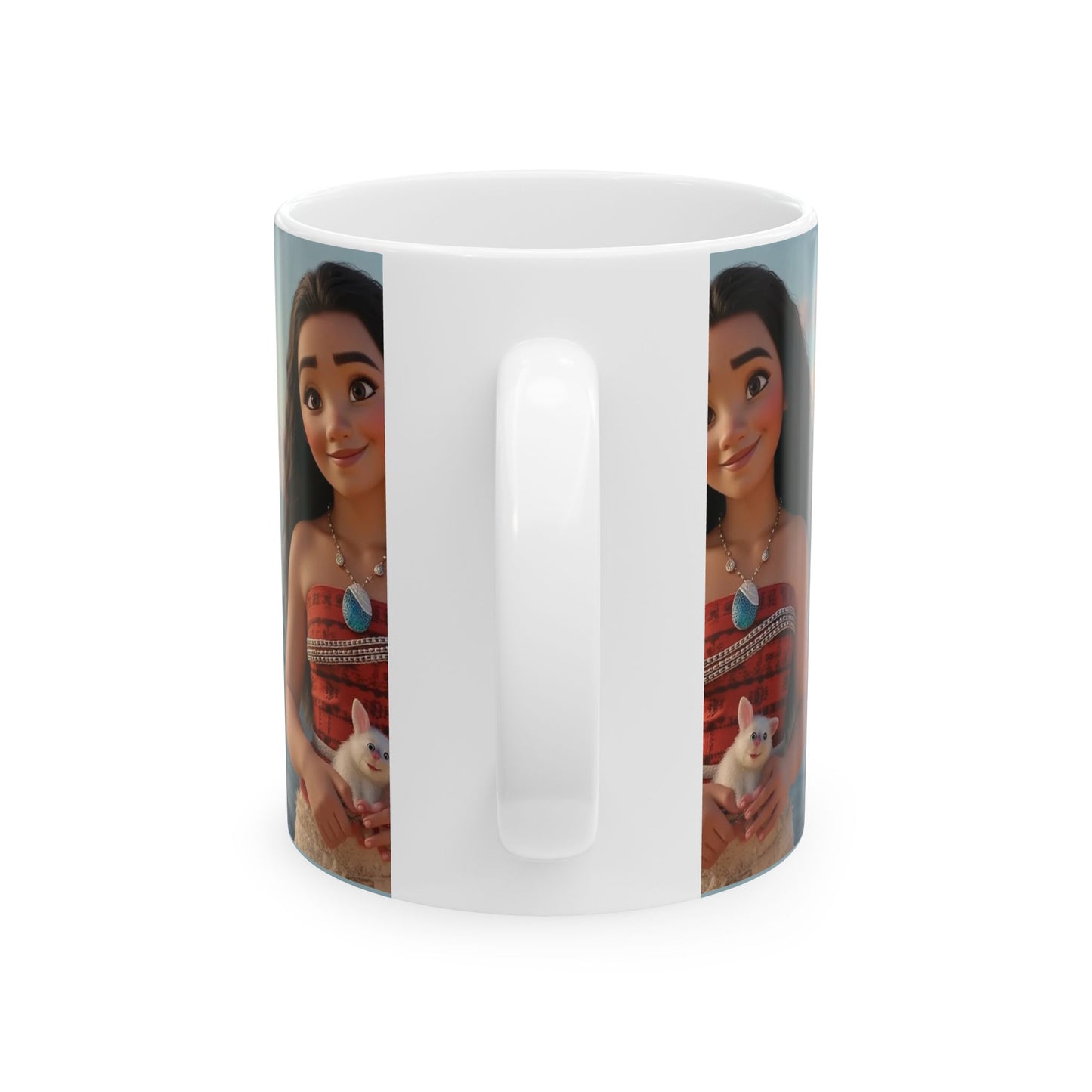 Moana Inspired Ceramic Mug, Disney Mug, Cute Coffee Cup, Gift for Kids, Ocean Lover Mug, Tea Drinkware for Holidays