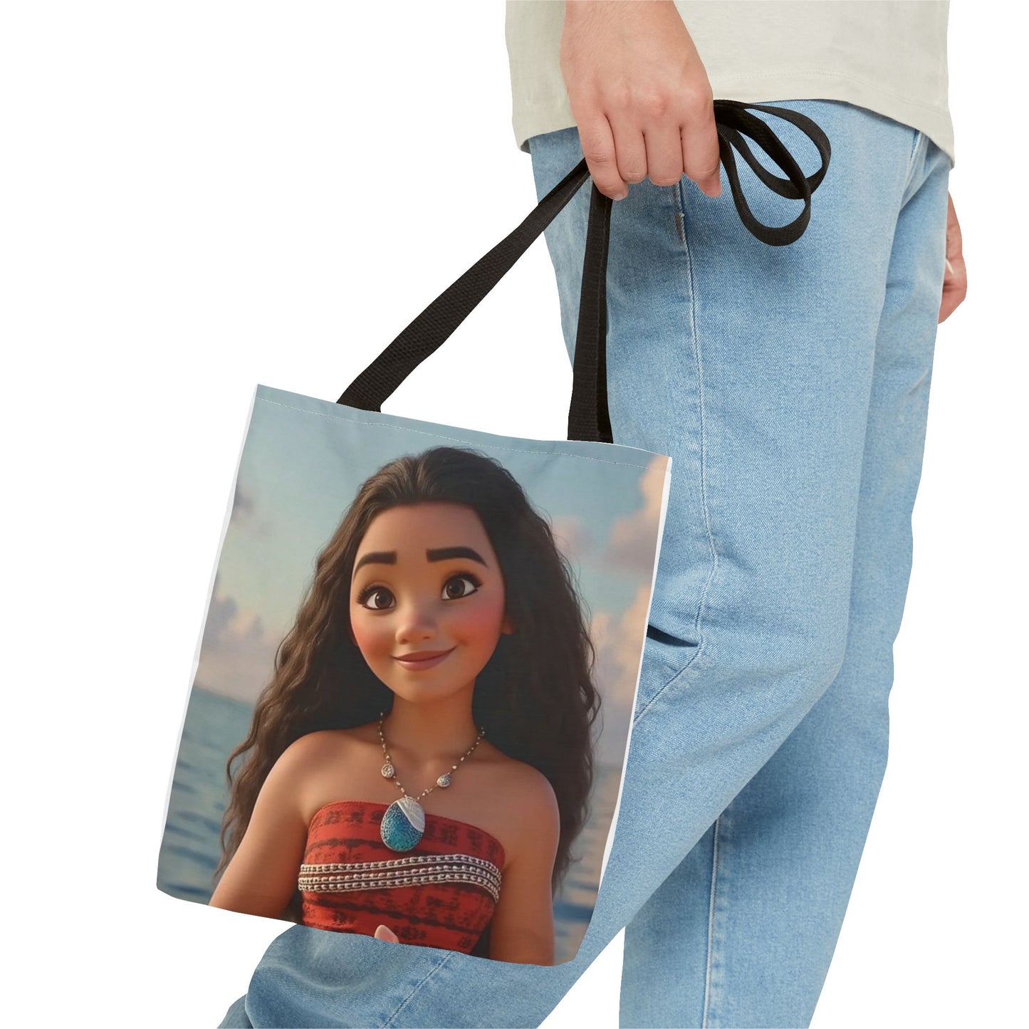 Moana-Inspired Tote Bag, Stylish Beach Tote, Gen Z Fashion, Vacation Accessory, Gift for Disney Lovers, Eco-Friendly Bag