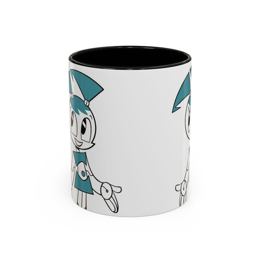Whimsical Robot Accent Coffee Mug, Cute Gift for Robot Lovers, Fun Kitchen Decor, Perfect for Birthdays, Holidays, and Everyday Use