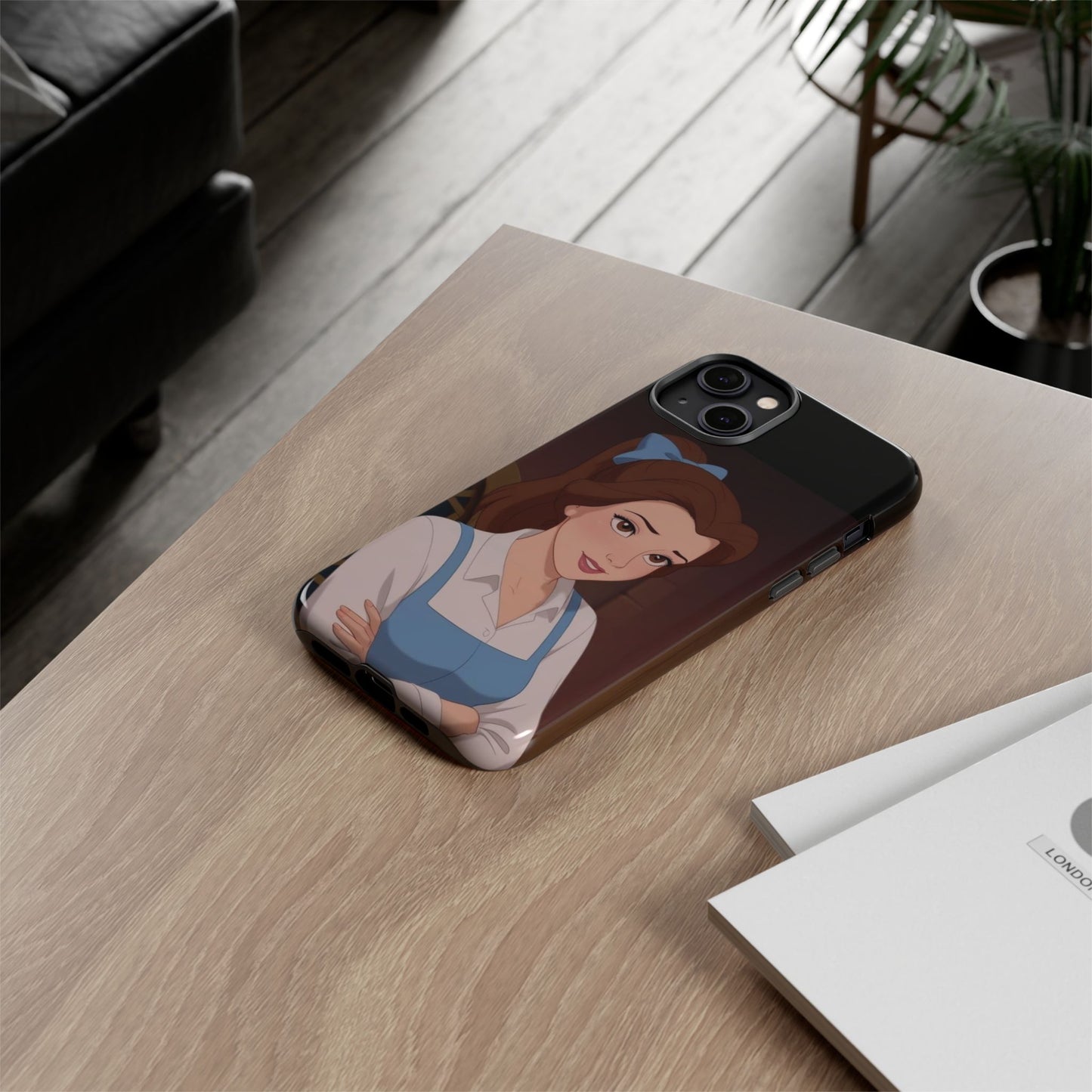 Disney Princess Phone Case, Tough Cases for Girls, Aesthetic Phone Cover, Belle Inspired Design, Cute Gift for Kids