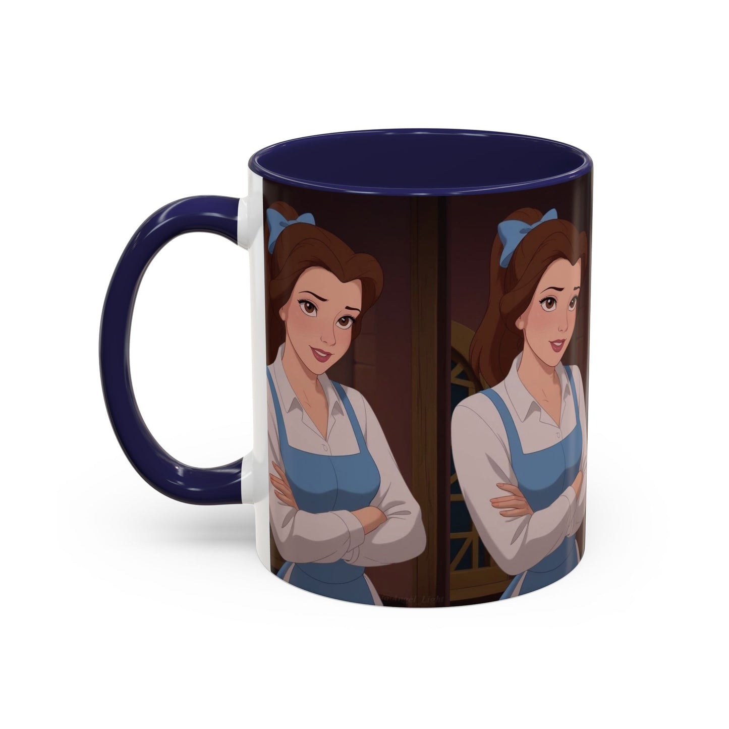 Enchanting Belle Accent Coffee Mug, Disney Mug, Gift for Her, Movie Lover, Unique Kitchenware, Animated Character Mug