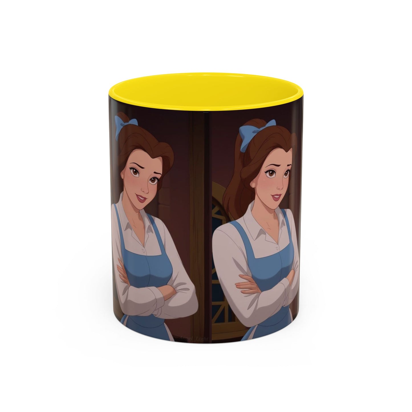 Enchanting Belle Accent Coffee Mug, Disney Mug, Gift for Her, Movie Lover, Unique Kitchenware, Animated Character Mug