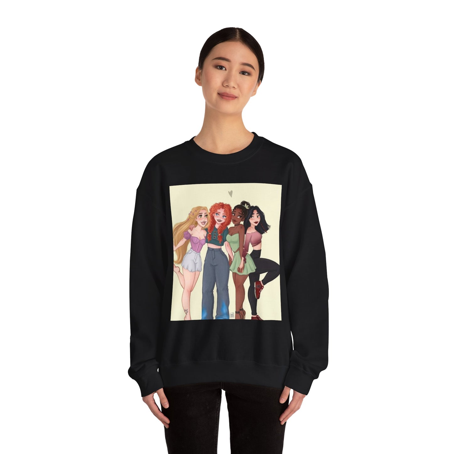 Girls' Friendship Crewneck Sweatshirt, Cozy Gender-Neutral Sweatshirt, Casual Gift for Friends, Cute Apparel, Everyday Wear