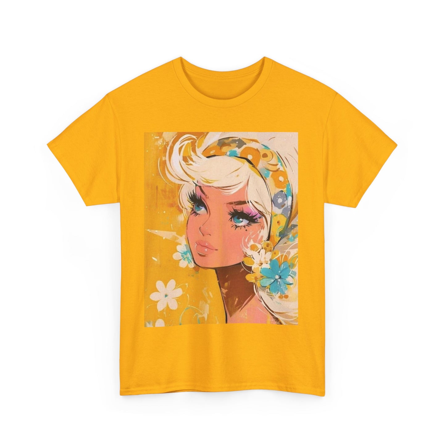 Chic Vintage-Inspired Tee, Floral Art Fitted T-Shirt, Unisex Graphic Tee, Summer Essential T-shirt, Perfect Gift for Her