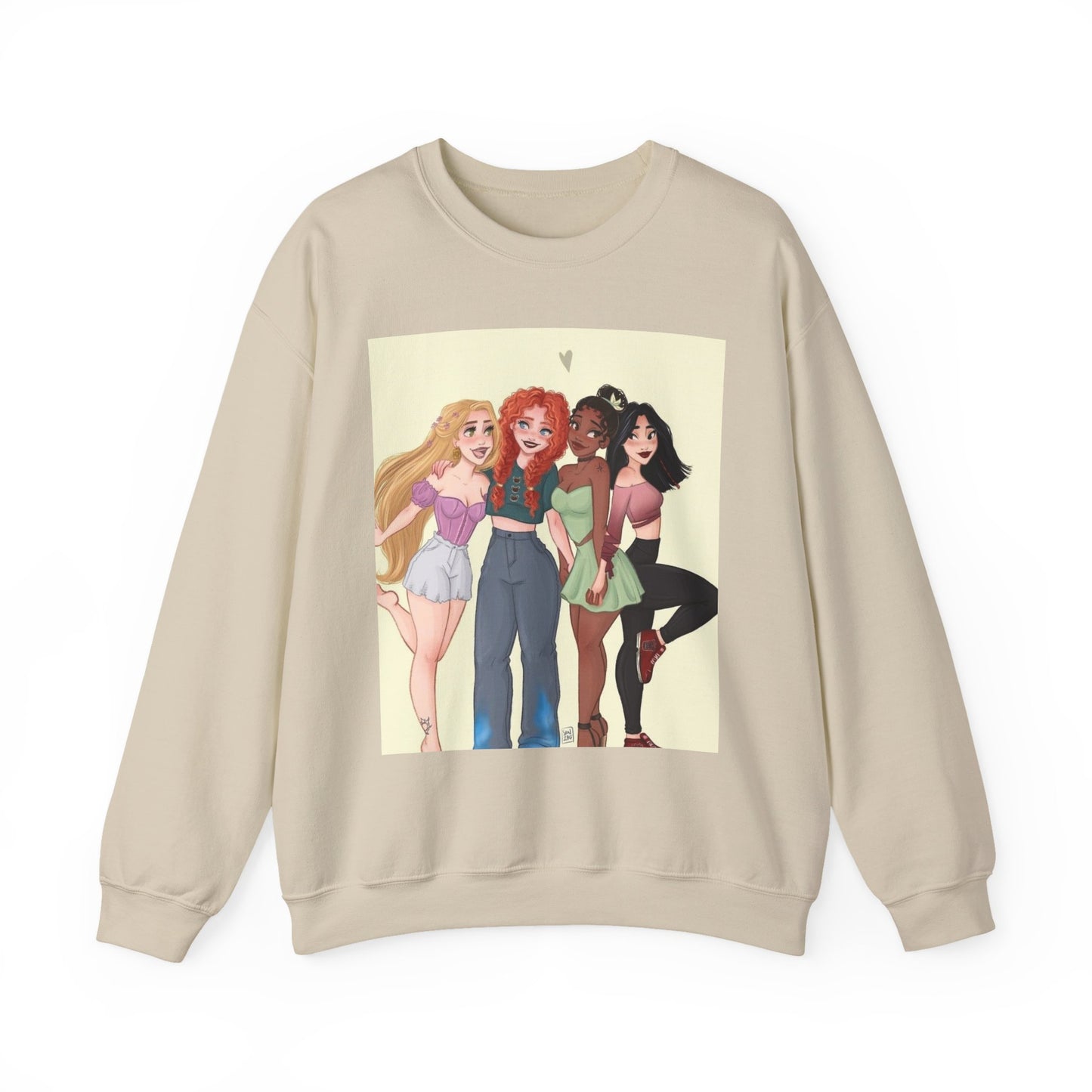 Girls' Friendship Crewneck Sweatshirt, Cozy Gender-Neutral Sweatshirt, Casual Gift for Friends, Cute Apparel, Everyday Wear