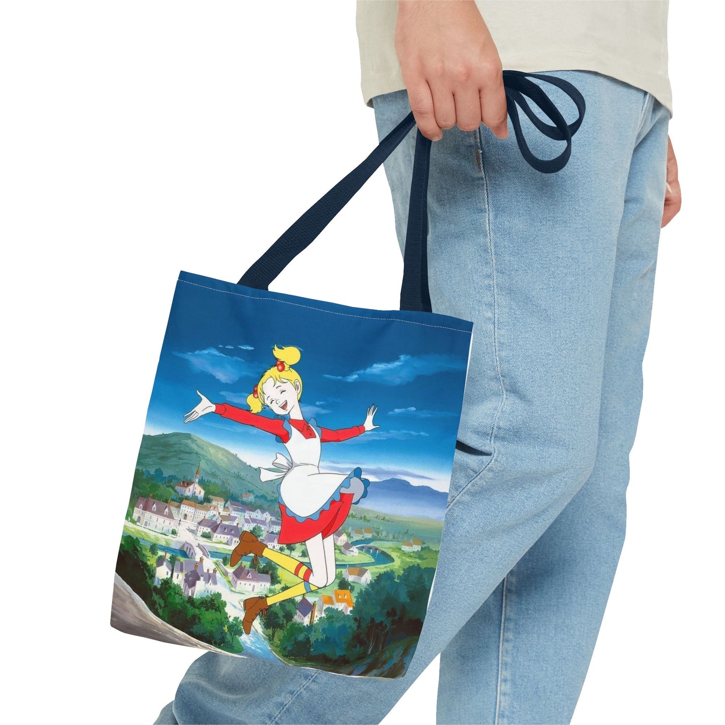 Playful Animated Tote Bag, Whimsical Shopping Tote, Cartoon Character Bag, Everyday Use, Gifts for Her
