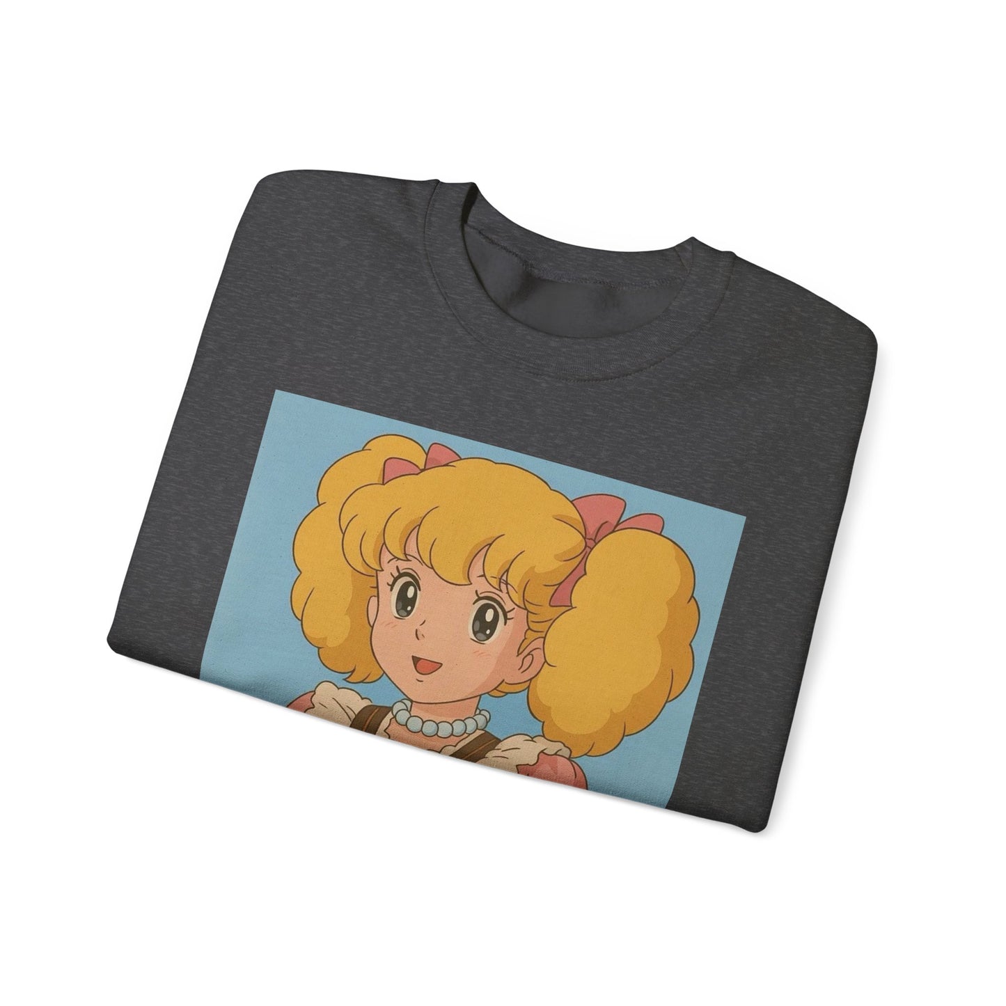 Cute Vintage Cartoon Crewneck Sweatshirt - Cozy Gift for Anime Lovers, Pastel Aesthetic Apparel, Unisex Pullover for All Occasions