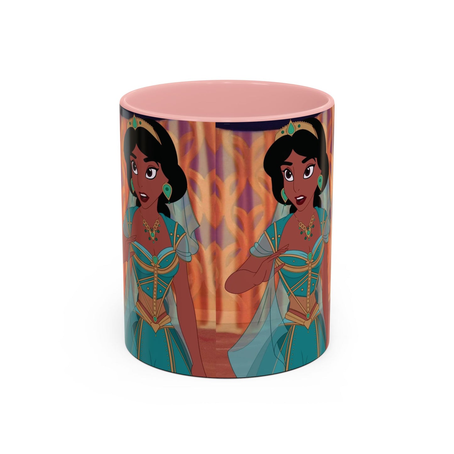 Jasmine Inspired Accent Coffee Mug, Cartoon Character Mug, Gift for Disney Fans, Unique Ceramic Coffee Cup, 11oz and 15oz Options