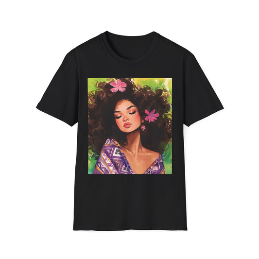 Bohemian Floral T-Shirt, Artistic Tee, Gift for Her, Summer Fashion, Casual Wear, Aesthetic Top, Nature Lover's Tee