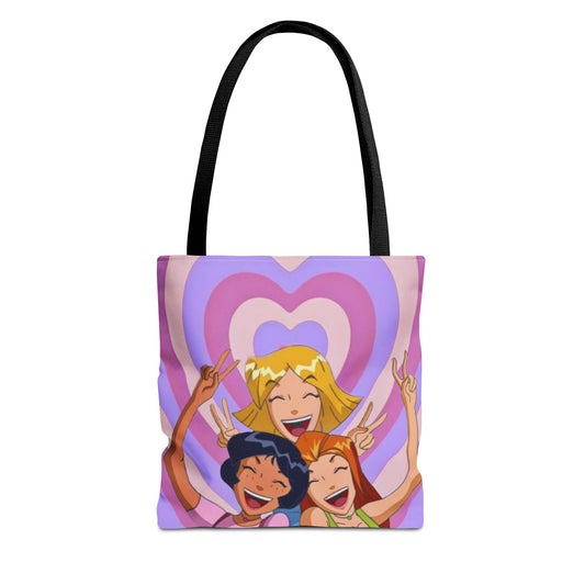 Vibrant Friendship Tote Bag, Cute Shopping Tote, Gift for Friends, Eco-Friendly Bag, Heart Design, Everyday Use