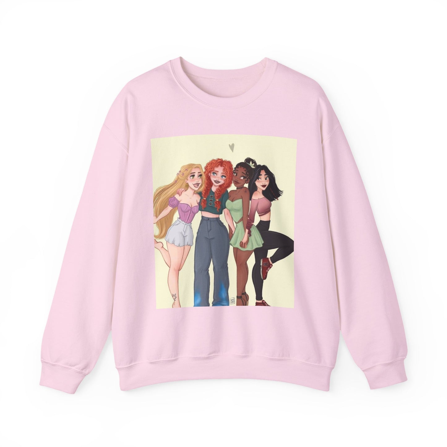 Girls' Friendship Crewneck Sweatshirt, Cozy Gender-Neutral Sweatshirt, Casual Gift for Friends, Cute Apparel, Everyday Wear
