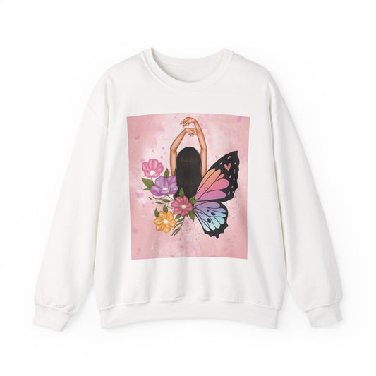 Floral Butterfly Crewneck Sweatshirt - Boho Style, Gift for Her, Cozy Fall Apparel, Perfect for Birthdays, Casual Wear, Inspirational [...]