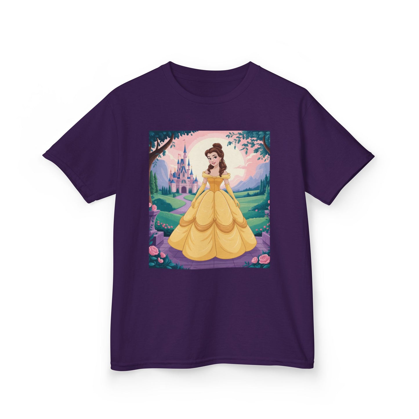 Princess Belle Kids Tee, Fairy Tale T-Shirt, Kids Cartoon Shirt, Gift for Little Girls, Disney-Themed Clothing, Birthday Tee