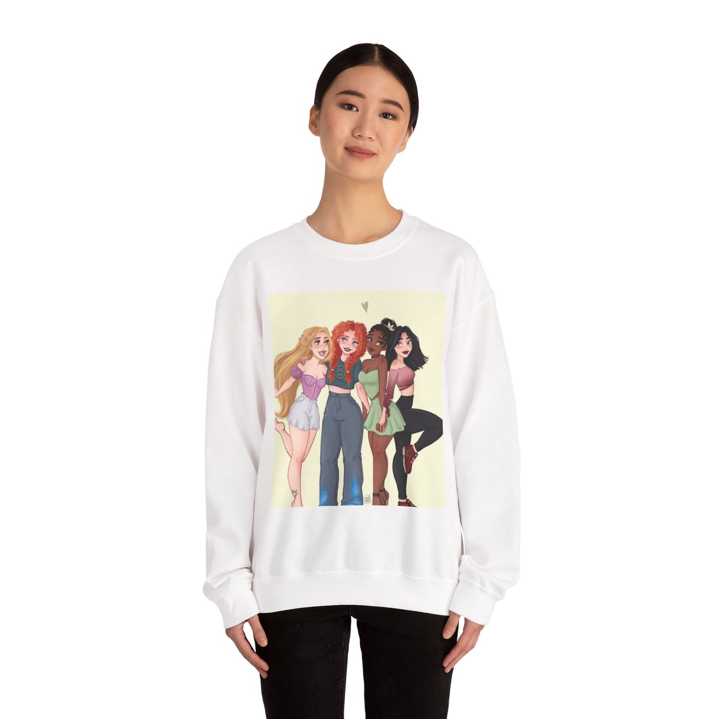Girls' Friendship Crewneck Sweatshirt, Cozy Gender-Neutral Sweatshirt, Casual Gift for Friends, Cute Apparel, Everyday Wear